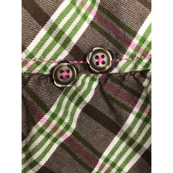 Faded Glory Girls Size 7 Above The Knee Plaid Skirt with Shorts Skort - Picture 2 of 5